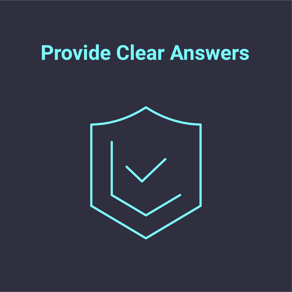 provide clear answers 